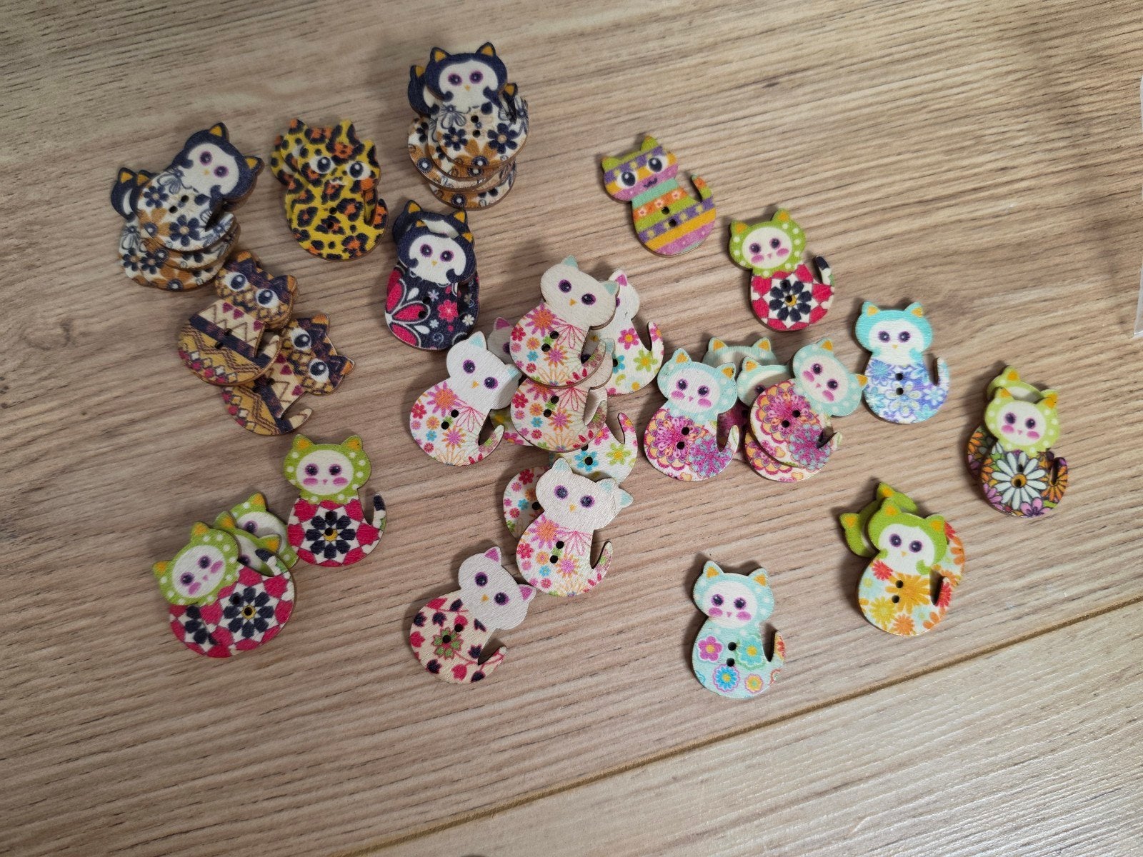 Leuke kat knopen voor handwerk en decoratie, Ophalen of Verzenden, Nieuw, Knoop of Knopen