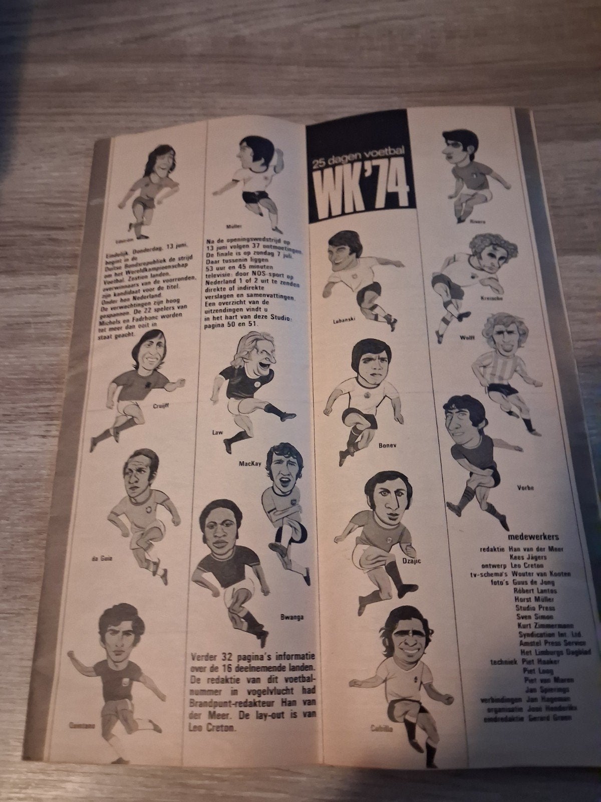 Voetbal WK '74 Magazine - 25 Dagen Voetbal, Ophalen, Gelezen, Balsport