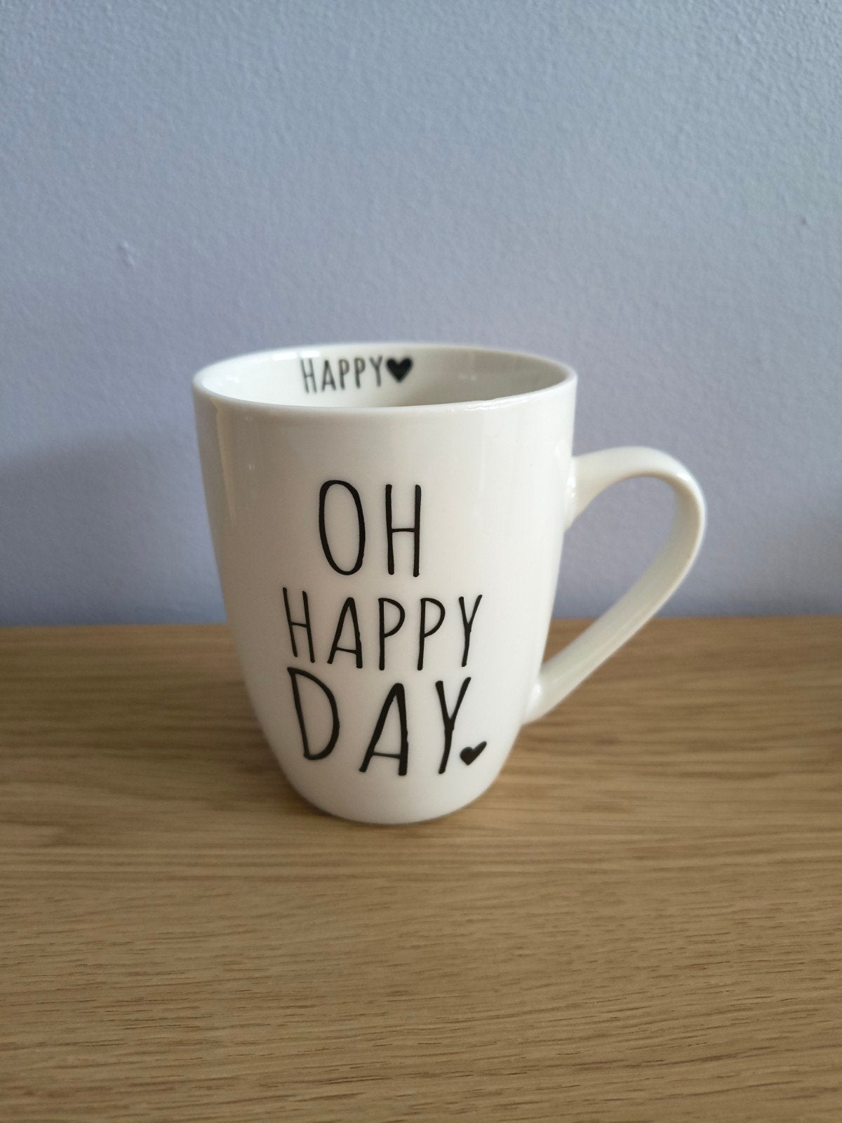 Mok Oh happy day, Nieuw, Ophalen of Verzenden, Overige stijlen, Kop(pen) en/of Schotel(s)