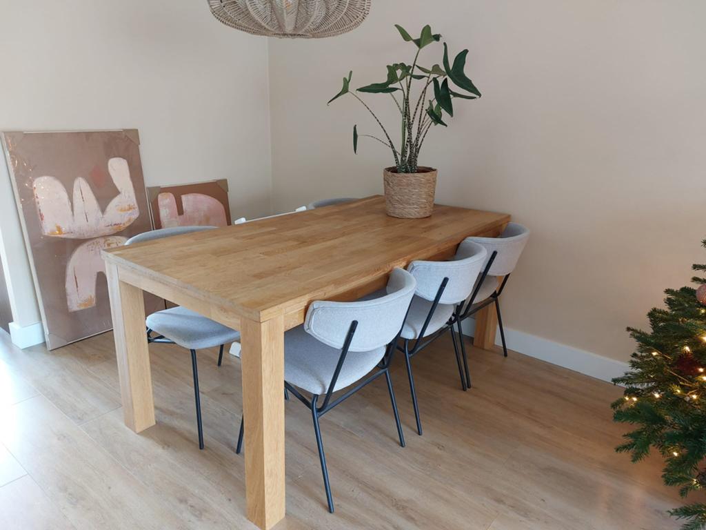 5 stuks By-Boo Crocket eetkamerstoelen • Grijs, Ophalen, By-Boo, Zo goed als nieuw, Vijf, Zes of meer stoelen