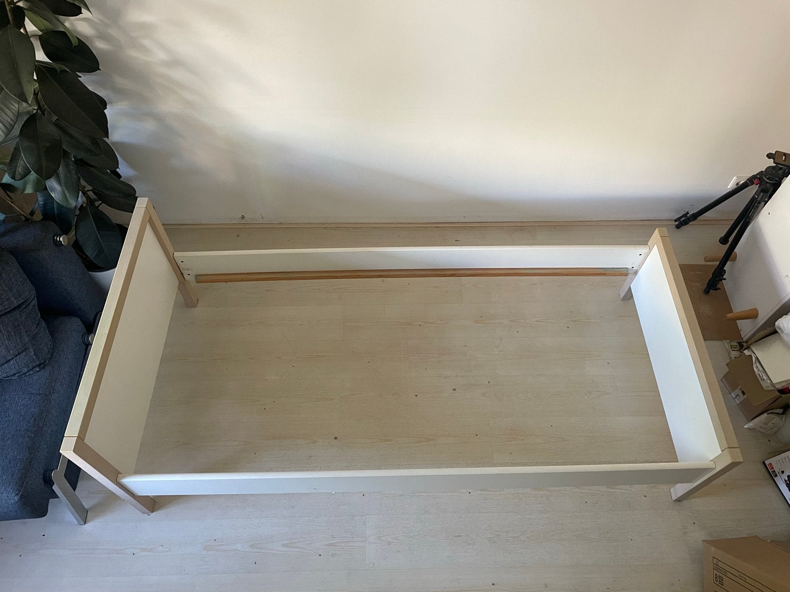 Eenpersoonsbed frame 90x200 met stevige lattenbodem, Ophalen, Gebruikt, 90 cm, 200 cm