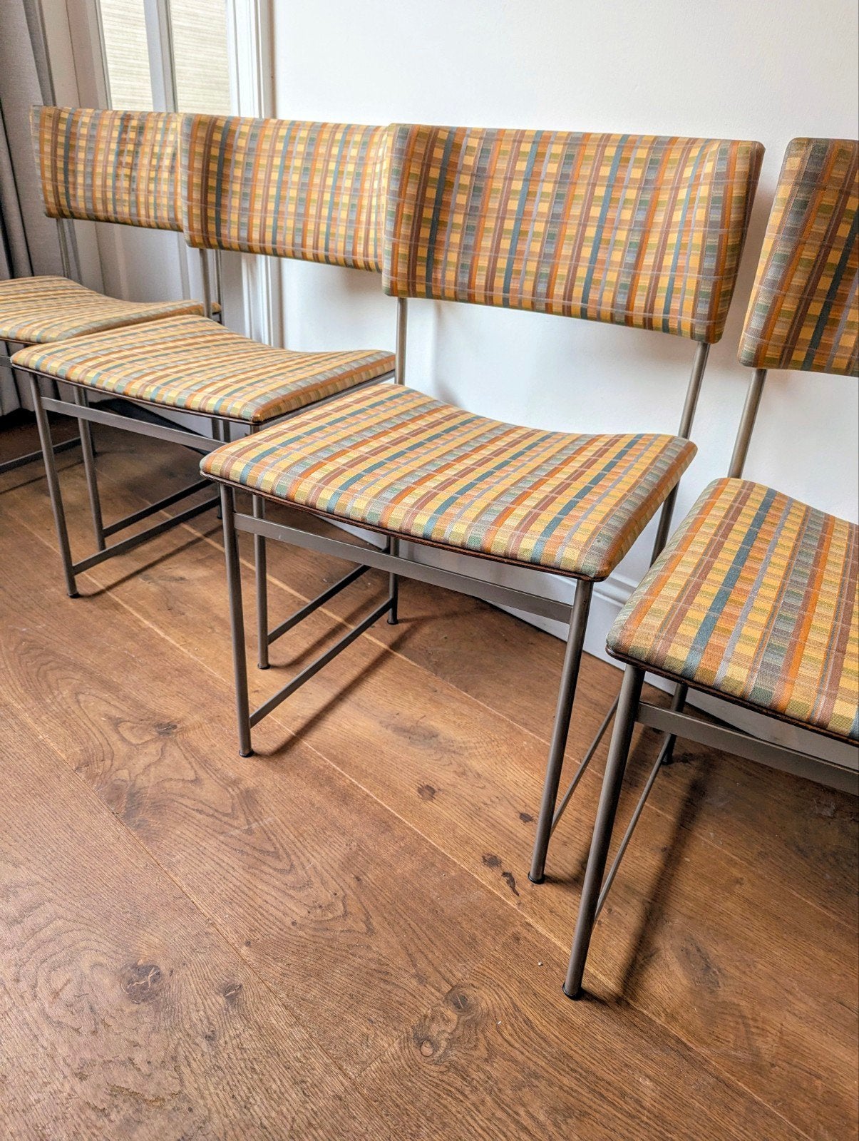 Eetkamerstoelen 4x Pastoe CM08 Cees Braakman, Gebruikt, Bruin, Design, Ophalen of Verzenden