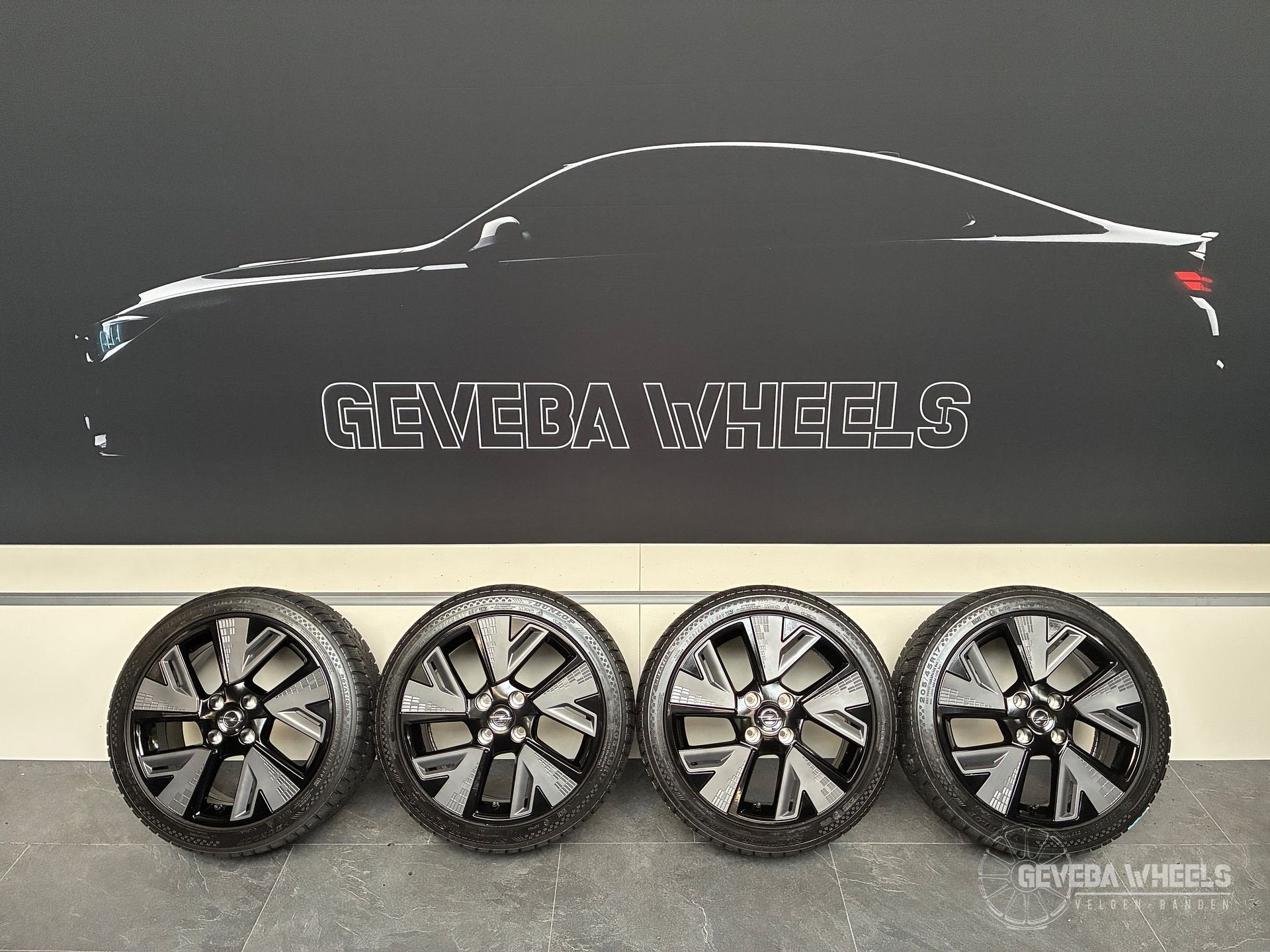 17” originele Opel Corsa F velgen + winterbanden 4x108 93484, Gebruikt, -, -, Banden en Velgen