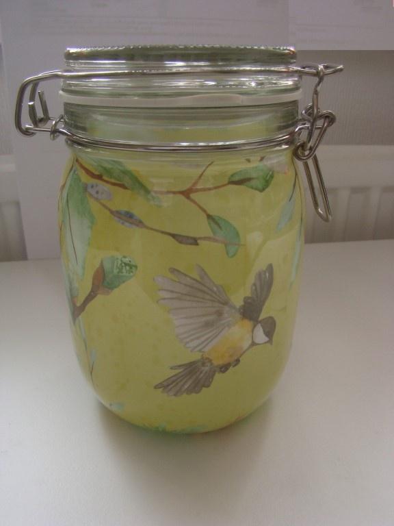 gedecoreerde pot Ikea “Korken”, Ophalen of Verzenden, Nieuw, Glas