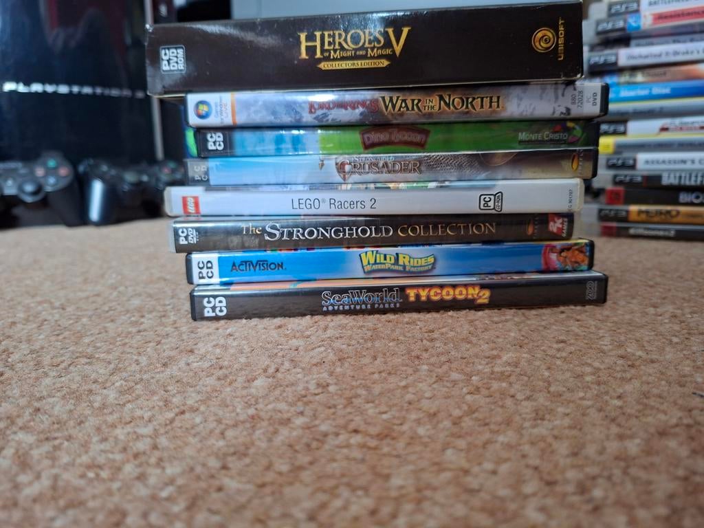 PC Games: LOTR, Stronghold, LEGO Racers 2..., Spelcomputers en Games, Games | Pc, Gebruikt, Strategie en Constructie, 1 speler