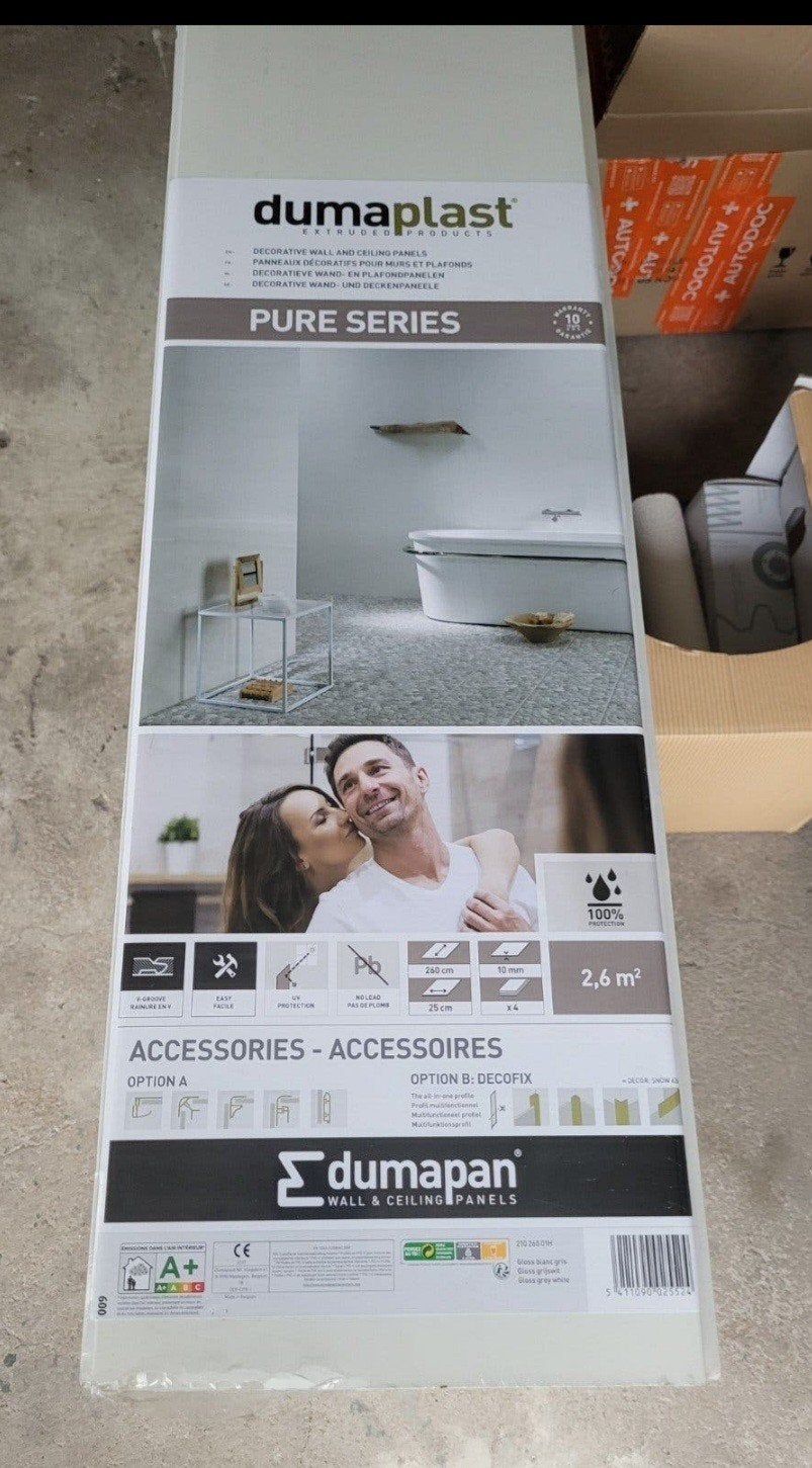 10x  Dumaplast Pure  panelen 260CM, Ophalen, Kunststof, Overige typen, Zo goed als nieuw