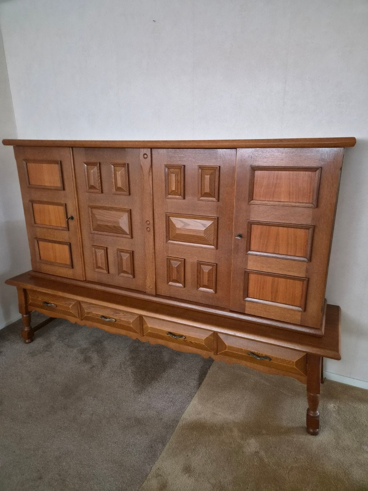 Vintage Eikenhouten Dressoir, Ophalen