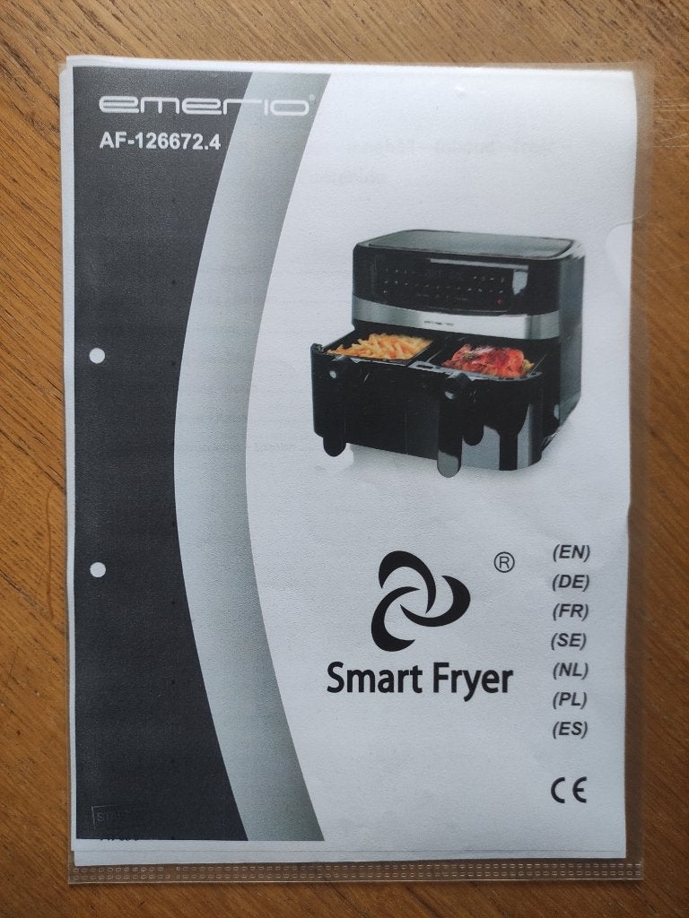 Emerio dubbele Smart Fryer XXL 10l AF-126672.4, Ophalen of Verzenden, Gebruikt, Airfryer XXL, 1500 gram of meer