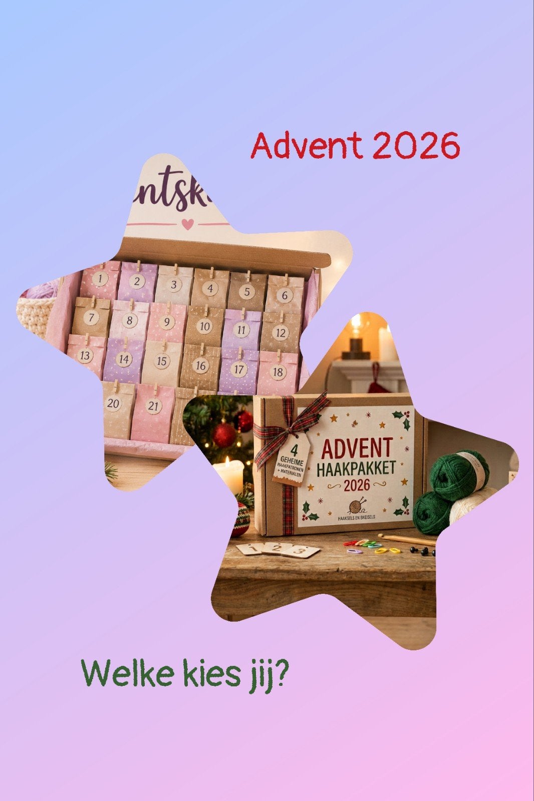 Advent Haakpakket, Hobby en Vrije tijd, Verzenden, Nieuw, Haken, Wol of Garen