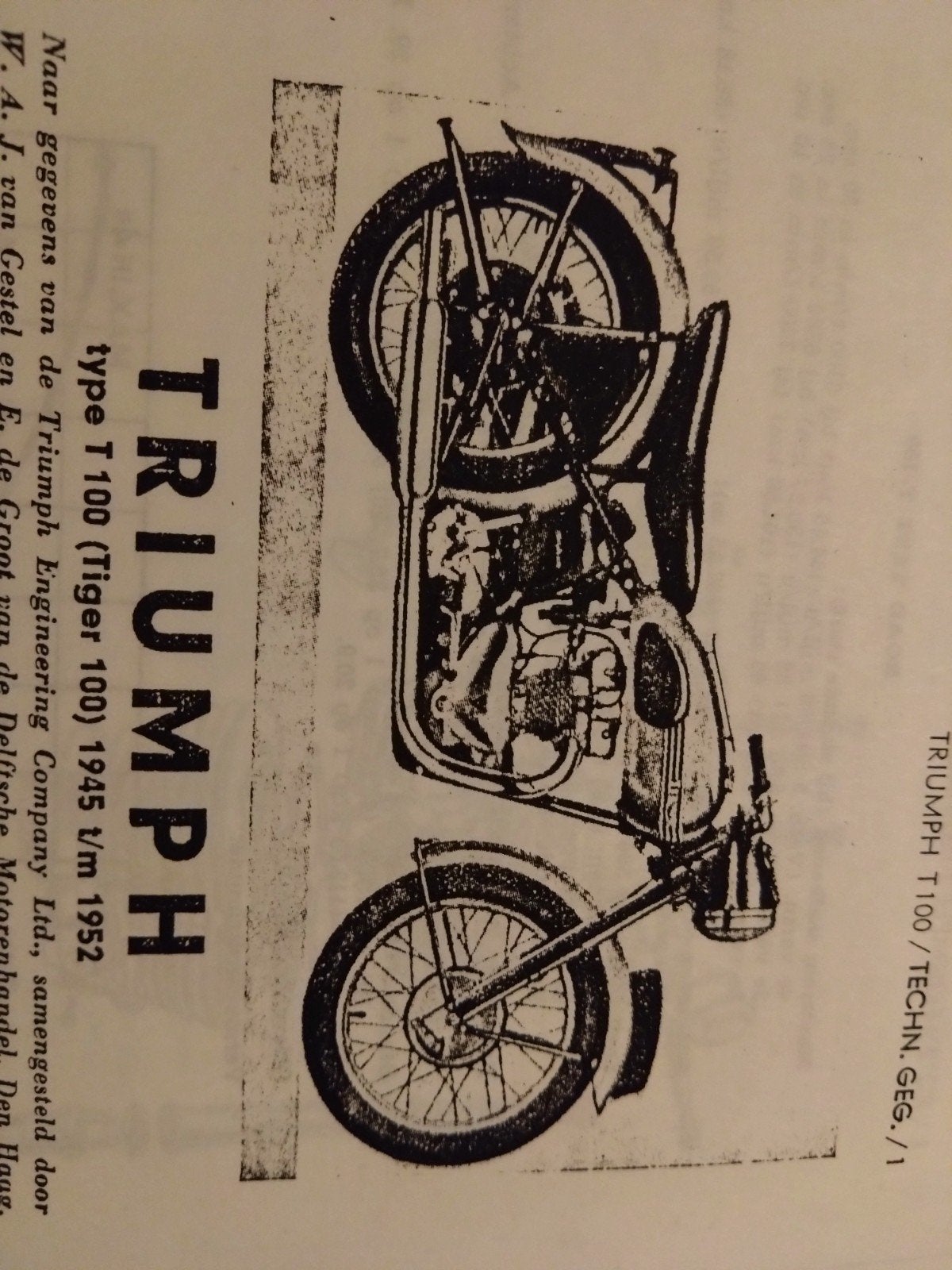 Werkplaatshandboek TRIUMPH 5T/6T/T100, Ophalen of Verzenden