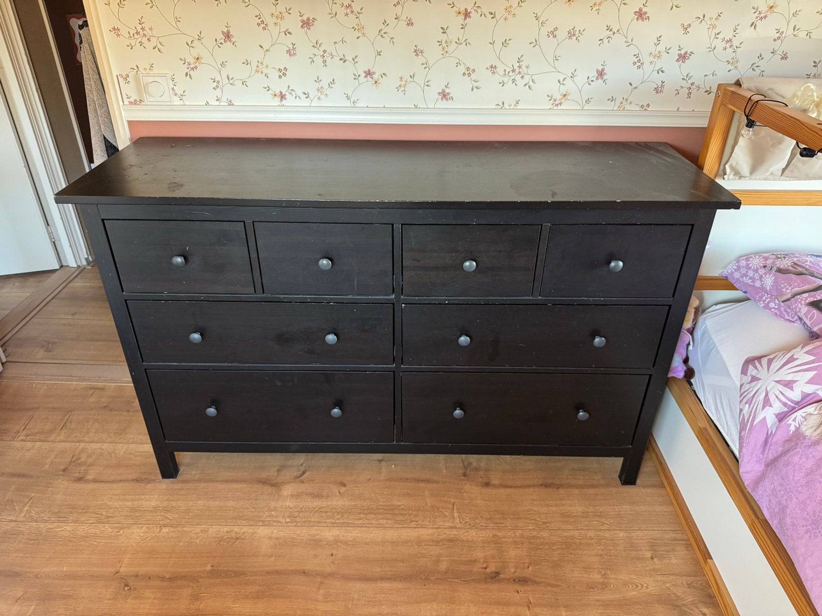 IKEA Kast 160x50 cm - zwart met 8 Laden, Ophalen, Gebruikt, 25 tot 50 cm, 150 tot 200 cm