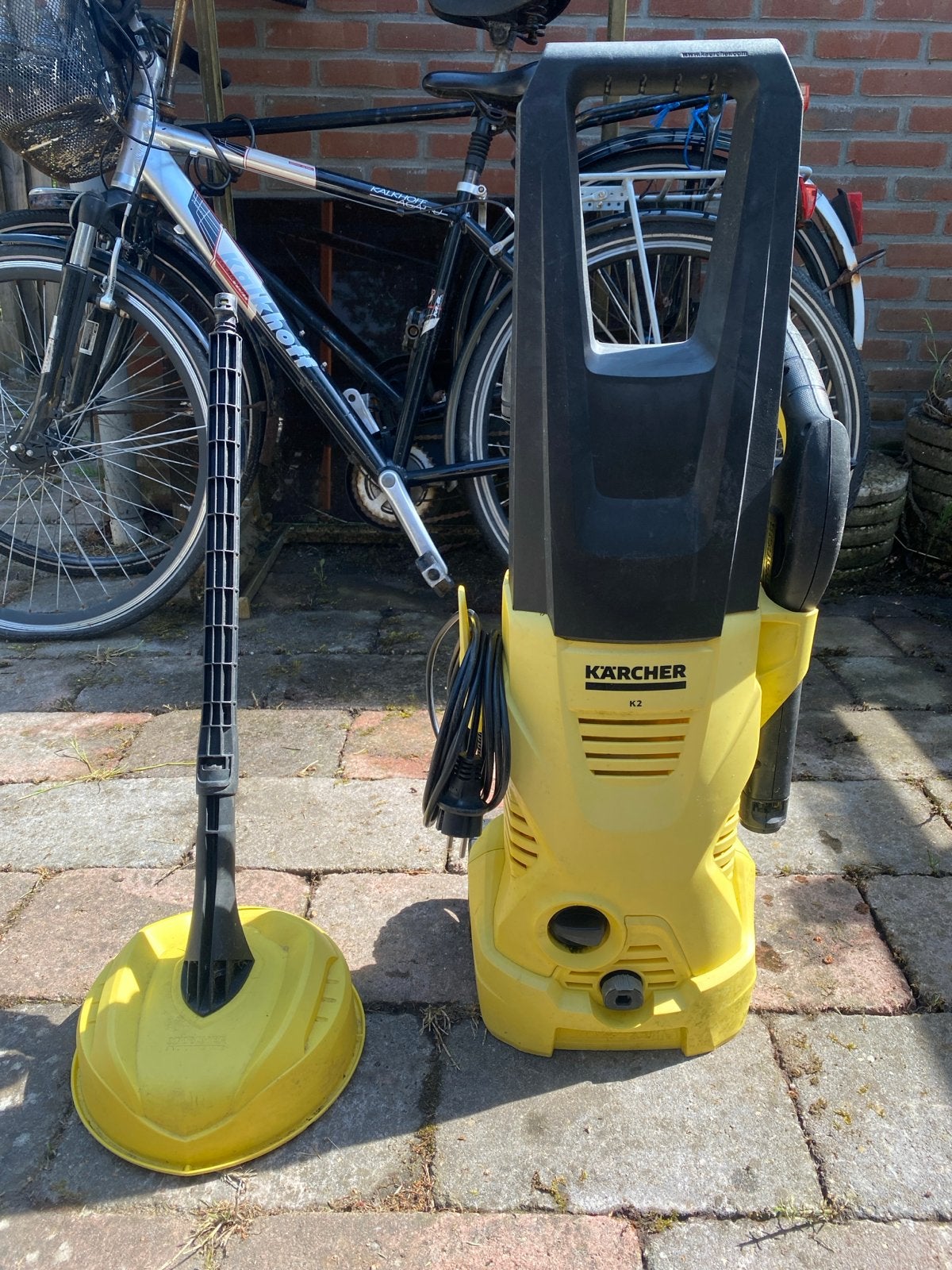 Kärcher K2 Hogedrukreiniger met Terrasreiniger, Tuin en Terras, Hogedrukreinigers, Ophalen of Verzenden, Gebruikt, Elektrisch