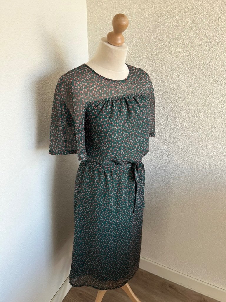 King Louie maat 40 groene retro Pia jurk 3057, Kleding | Dames, Maat 38/40 (M), Ophalen of Verzenden, Zo goed als nieuw, Knielengte