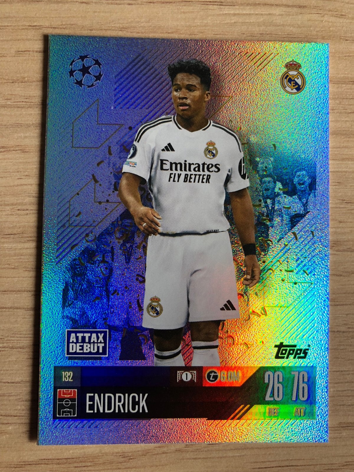 Topps Match Attax 2024 Endrick ROOKIE, Ophalen of Verzenden, Zo goed als nieuw, Buitenlandse clubs, Spelerskaart