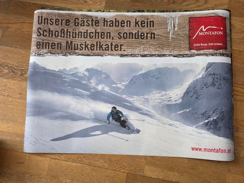 Vintage Oostenrijkse Reclameposter - Fieberbrunn Tirol, Ophalen of Verzenden, A1 t/m A3, Overige onderwerpen, Rechthoekig Staand