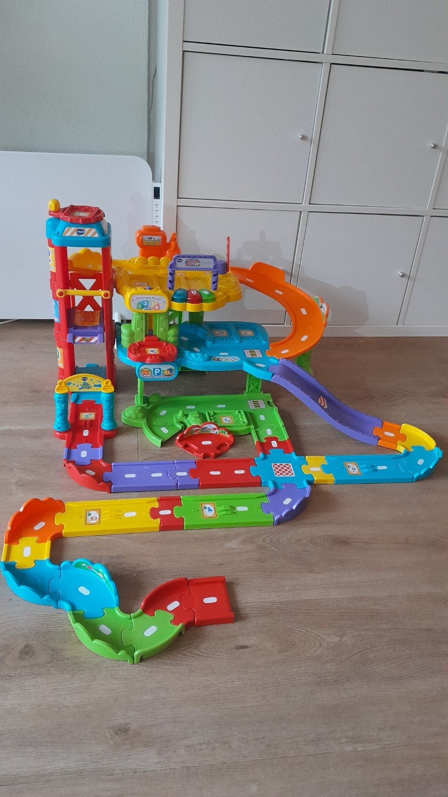 VTech Toet Toet Auto's Garage met extra wegdelen, Ophalen of Verzenden, Gebruikt