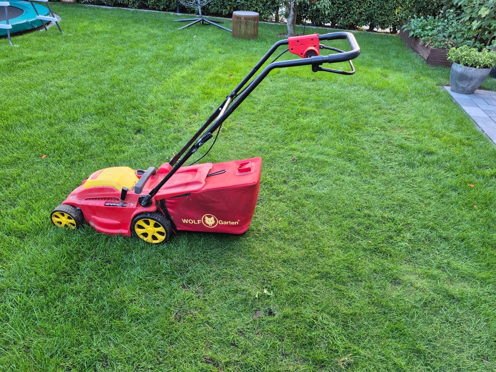 Elektrische grasmaaier Wolf Garten, Tuin en Terras, Ophalen, Cirkelmaaier, Gebruikt, Elektrische grasmaaier