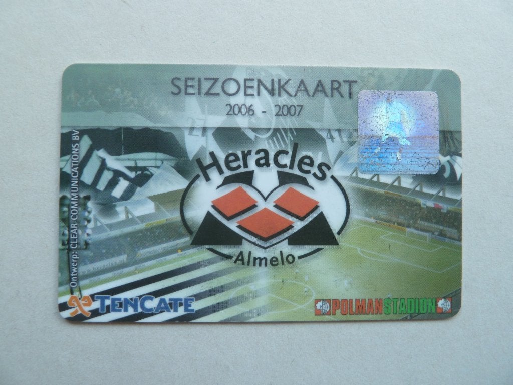 Seizoenkaart. Heracles.  2006/2007. Blauwe achterkant, Verzamelen, Ophalen of Verzenden, Zo goed als nieuw, Overige binnenlandse clubs