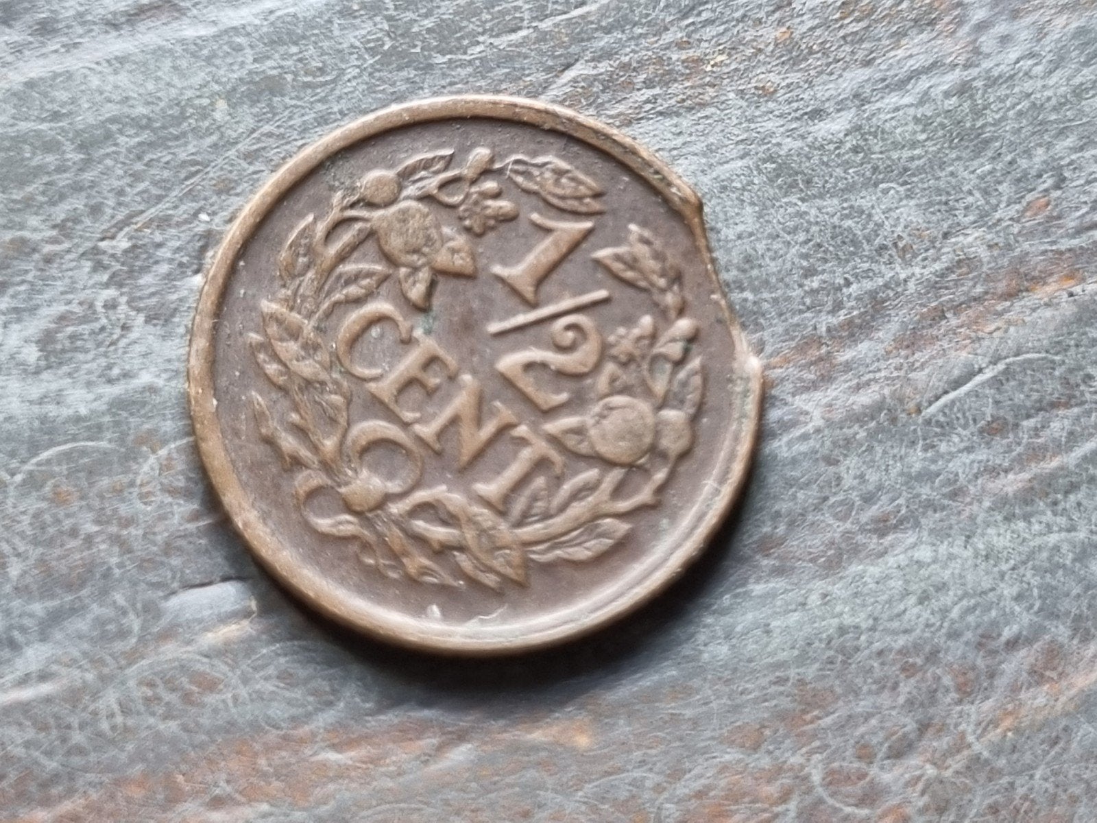 1/2 cent 1916  misslag Wilhelmina, Ophalen of Verzenden, Koningin Wilhelmina, Overige waardes