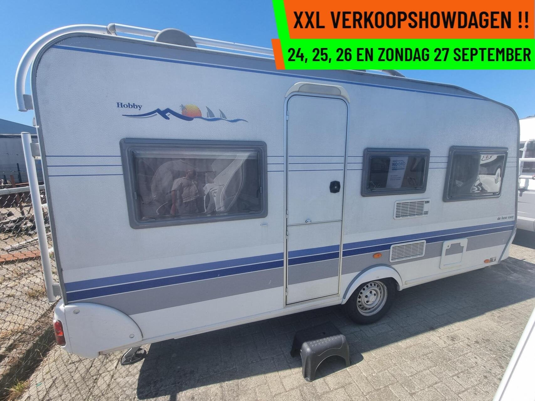 Hobby de luxe- XXL VERKOOPSHOW 24,25,26 & 27 SEPT. 10-17 UUR, Caravans en Kamperen, Rondzit, Hobby, Bedrijf, 750 - 1000 kg
