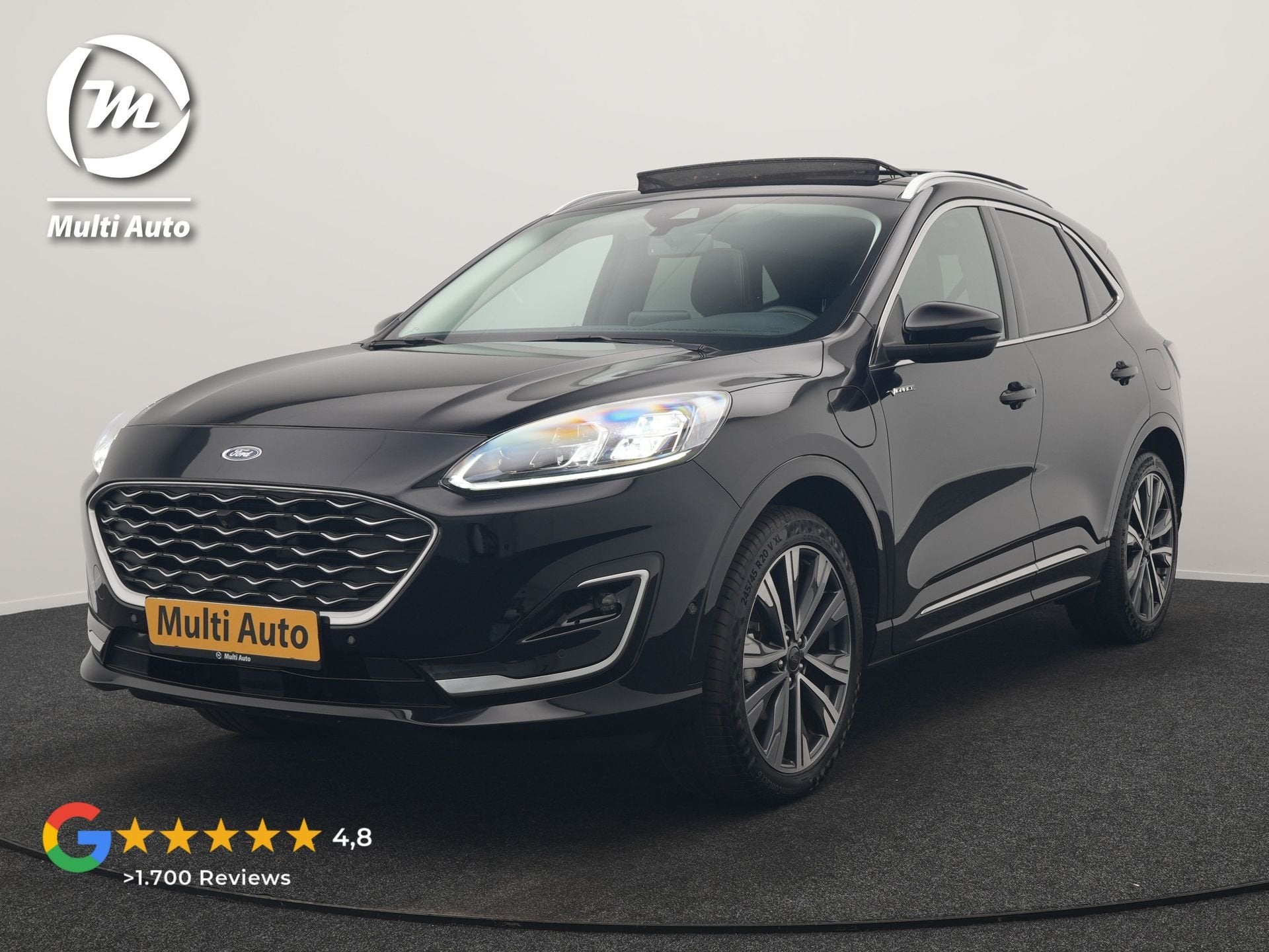 Ford Kuga 2.5 Vignale PHEV 225pk Dealer O.H. | Panodak | Ada, Auto's, Gebruikt, Zwart, 4 cilinders, Zwart