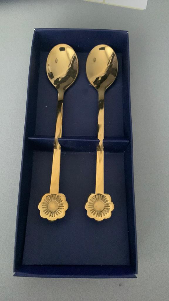 2x lepeltje goudkleur, Ophalen of Verzenden, Nieuw