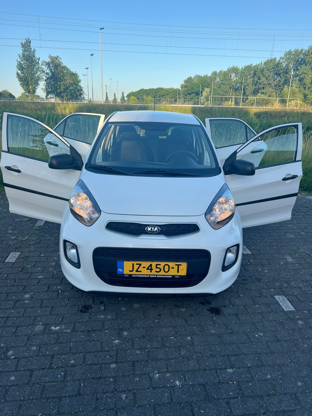 Kia Picanto 1.0 Cvvt 5-DRS 2016 Wit, NL auto,, Auto's, Origineel Nederlands, Handgeschakeld, Particulier, 3 cilinders