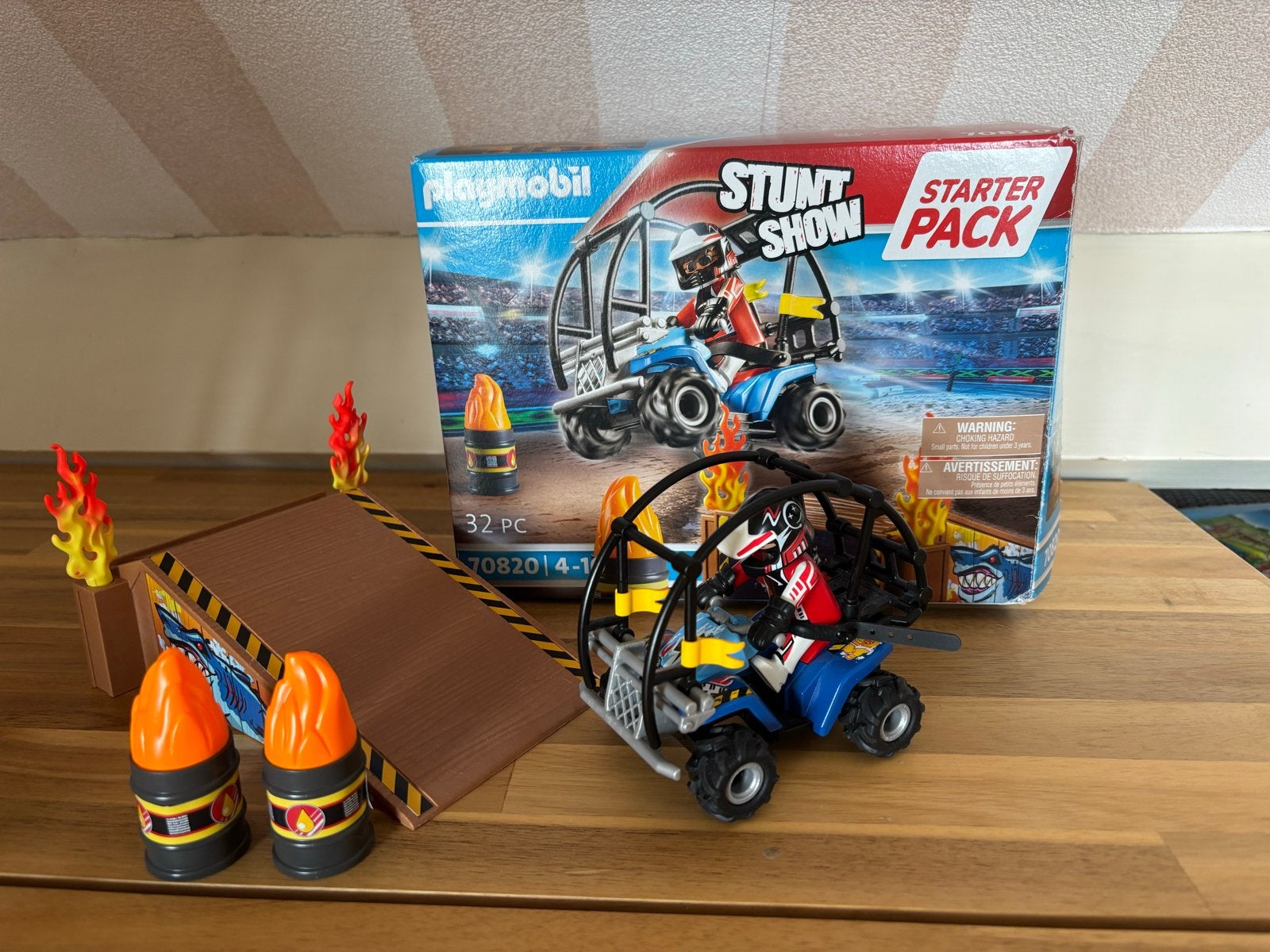 Playmobil Stuntshow Starter Pack met Stunt Rijder, Complete set, Voertuig, Ophalen of Verzenden, Zo goed als nieuw