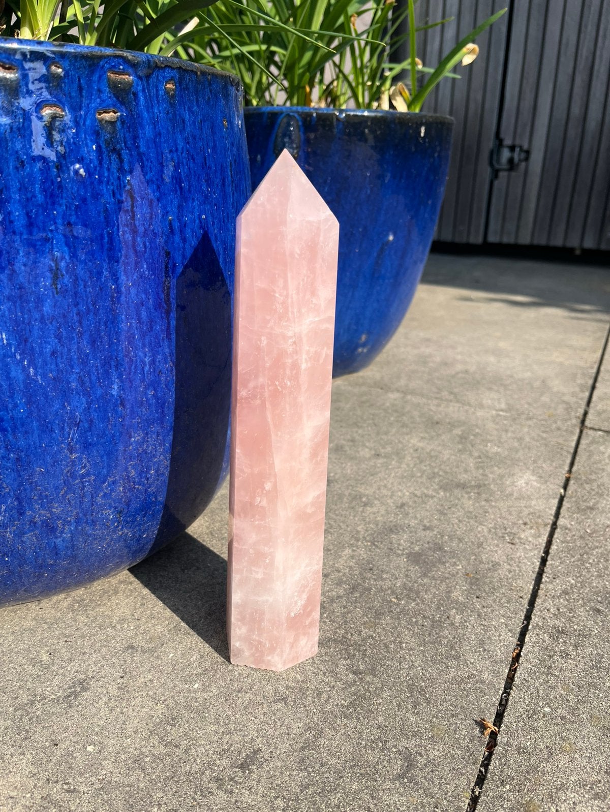 Prachtige grote rozenkwarts obelisk!, Ophalen