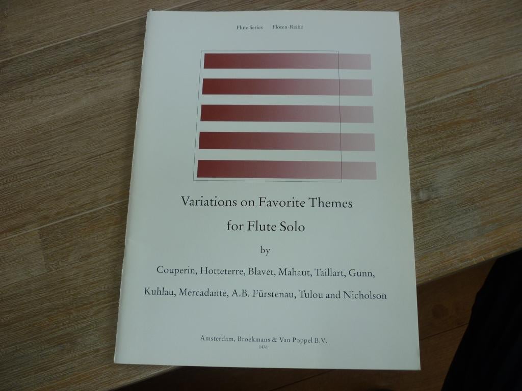 Variations on favorite themes fore flute solo, Muziek en Instrumenten, Dwarsfluit of Piccolo, Ophalen of Verzenden, Zo goed als nieuw