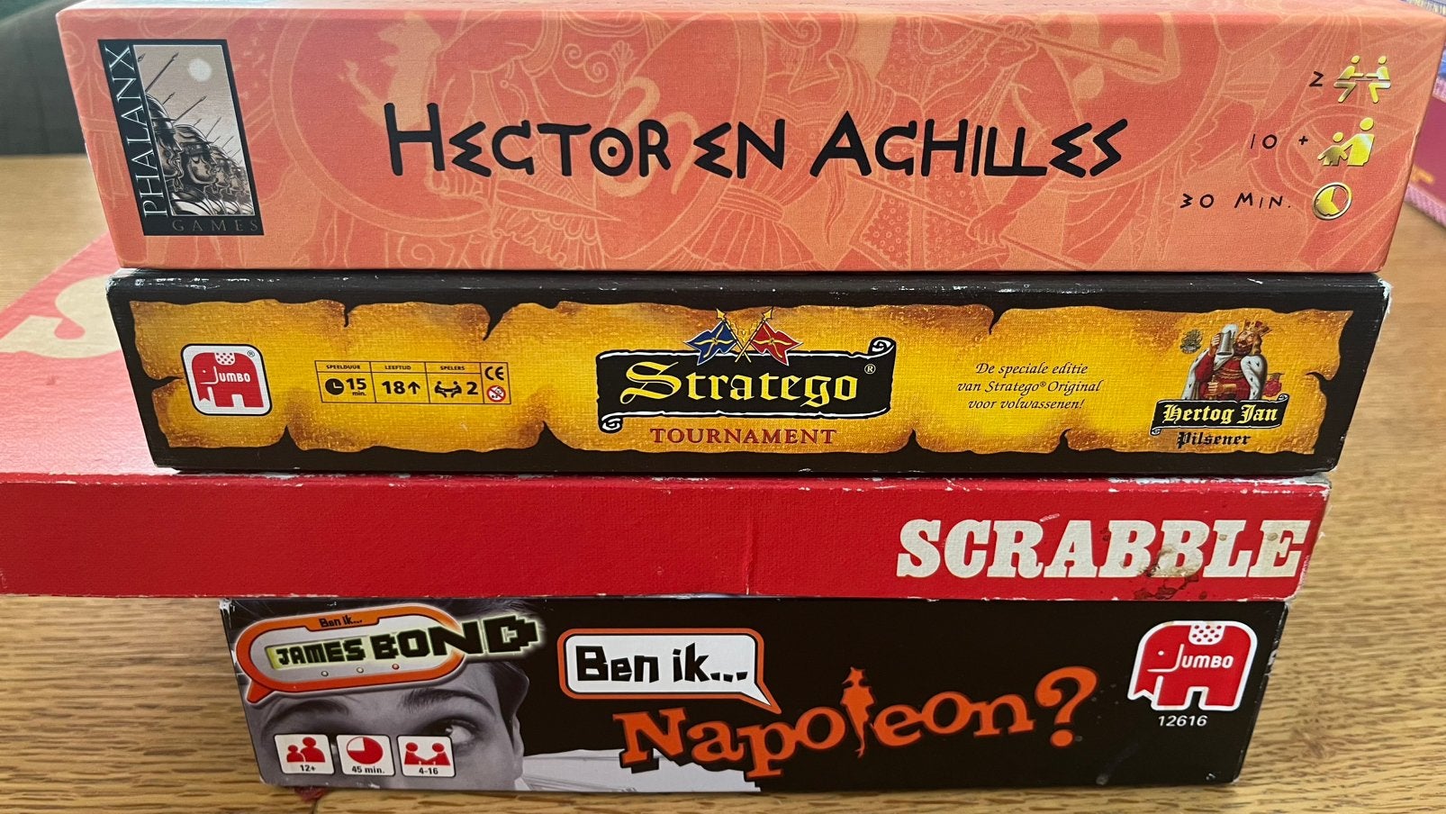 Bordspellenpakket – 4 leuke spellen in één koop, Vijf spelers of meer, Ophalen of Verzenden, Gebruikt