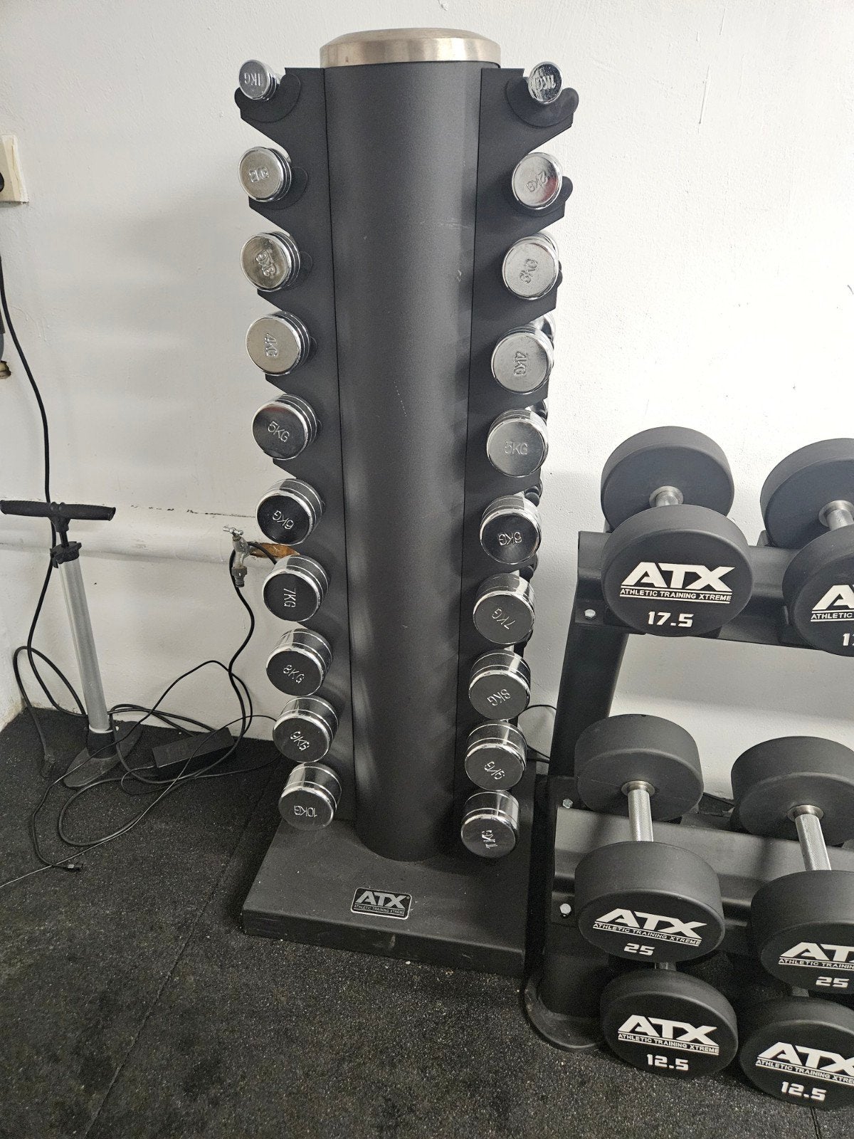 Chromen Dumbbell Set met ATX opbergtoren, Sport en Fitness, Fitnessmaterialen, Ophalen