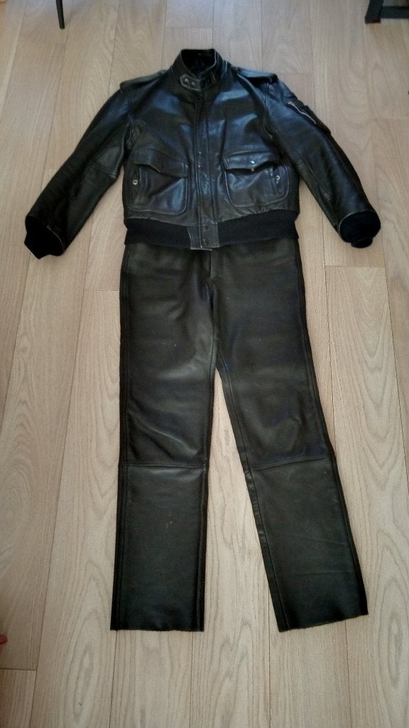 motor jas en broek echt leer, Ophalen, Jas | leer, Tweedehands, Heren