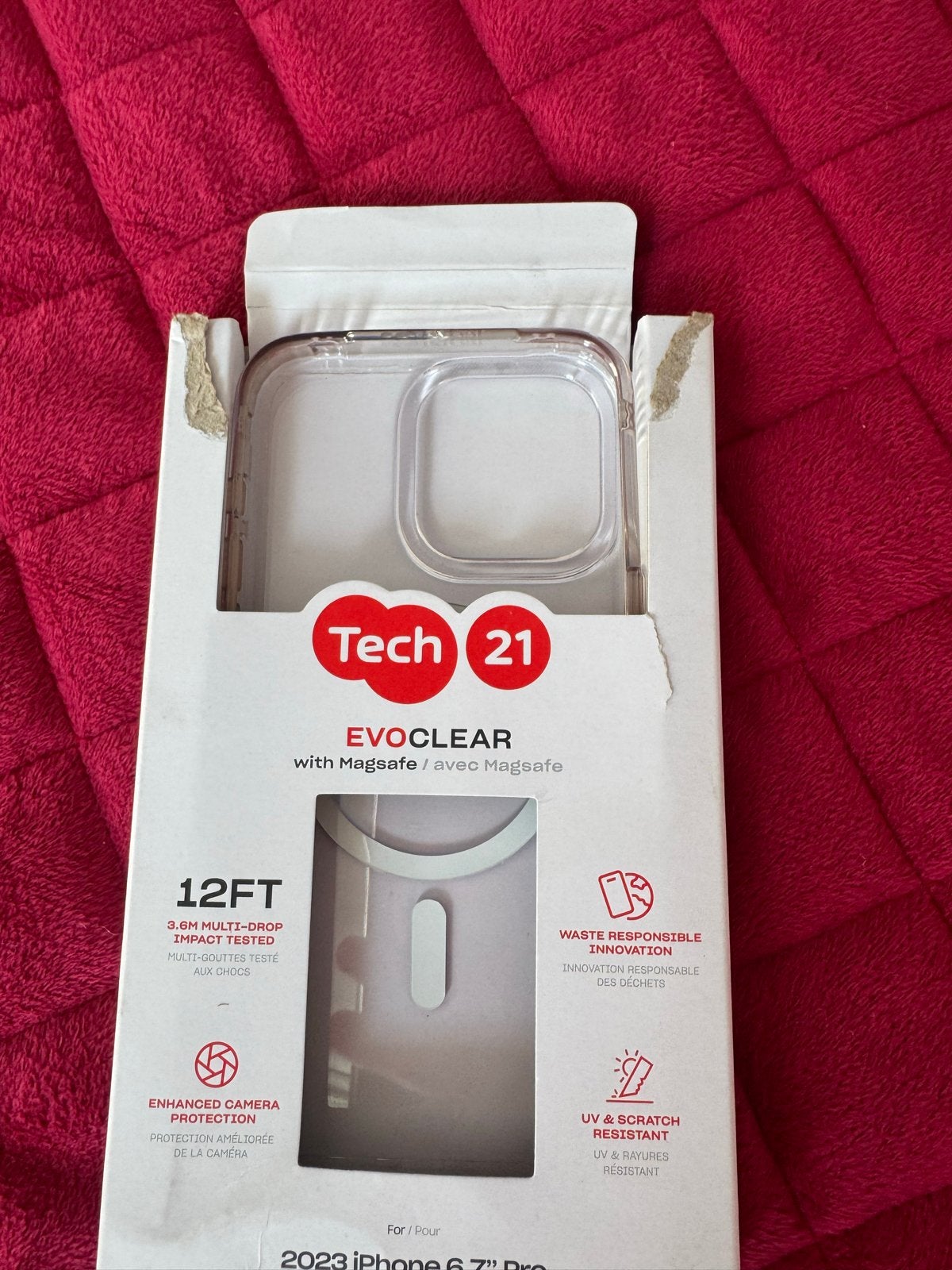 Tech21 EvoClear iPhone 15 Pro Max hoesje met MagSafe, MagSafe, Overige merken, Hoesje of Tasje, Zo goed als nieuw