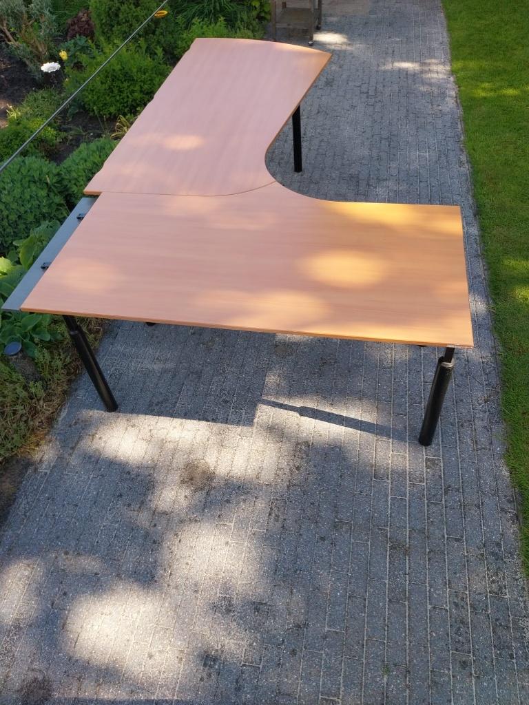 Prima bureau van kwaliteitsmerk VEPA., Huis en Inrichting, Bureaus, Ophalen, 280 cm, Metaal, Bruin