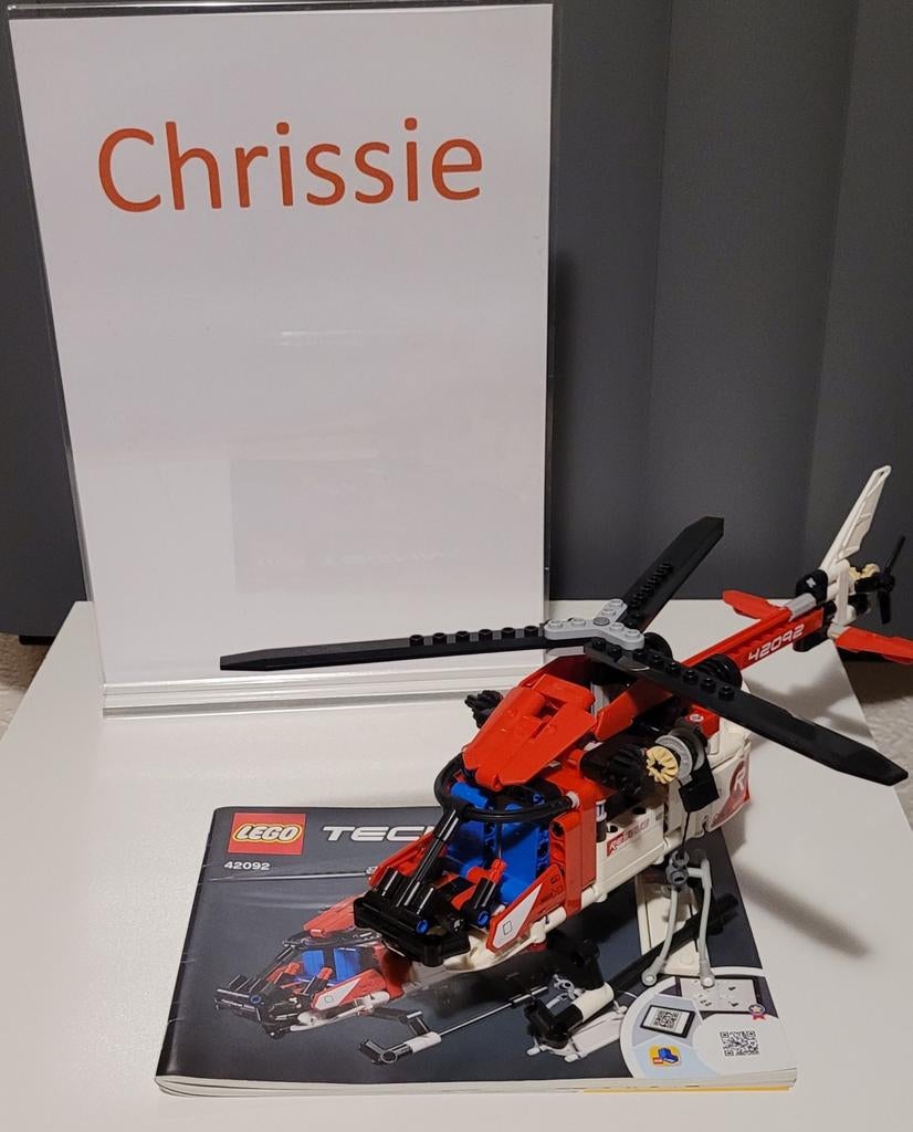 LEGO Technic 42092 Reddingshelikopter, Ophalen, Zo goed als nieuw