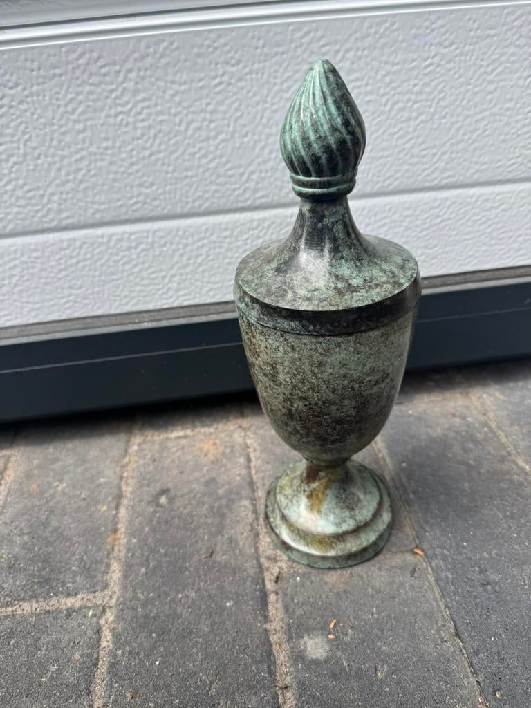 Prachtige PTMD Urn / Decoratieve Pot met Deksel – Bronslook, Ophalen of Verzenden, Zo goed als nieuw