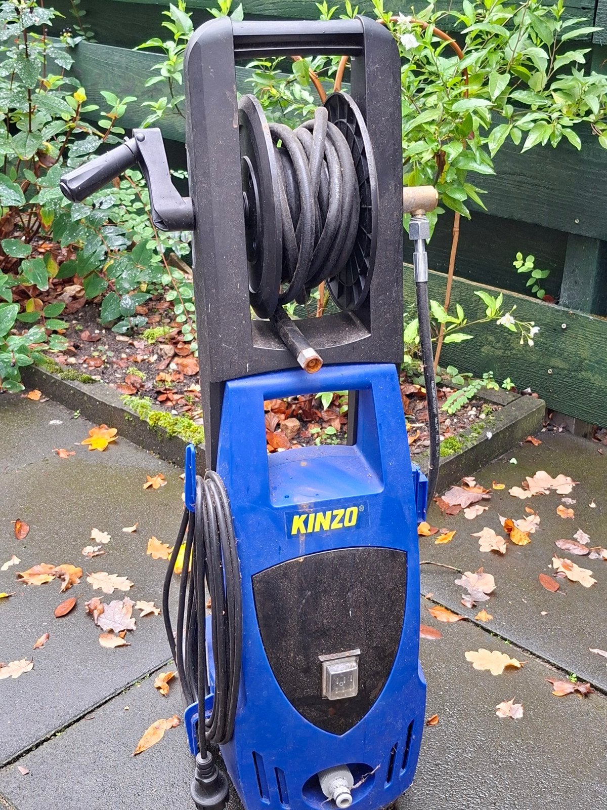 Kinzo Hogedrukreiniger met slanghaspel, Ophalen, Gebruikt, Elektrisch, Kinzo