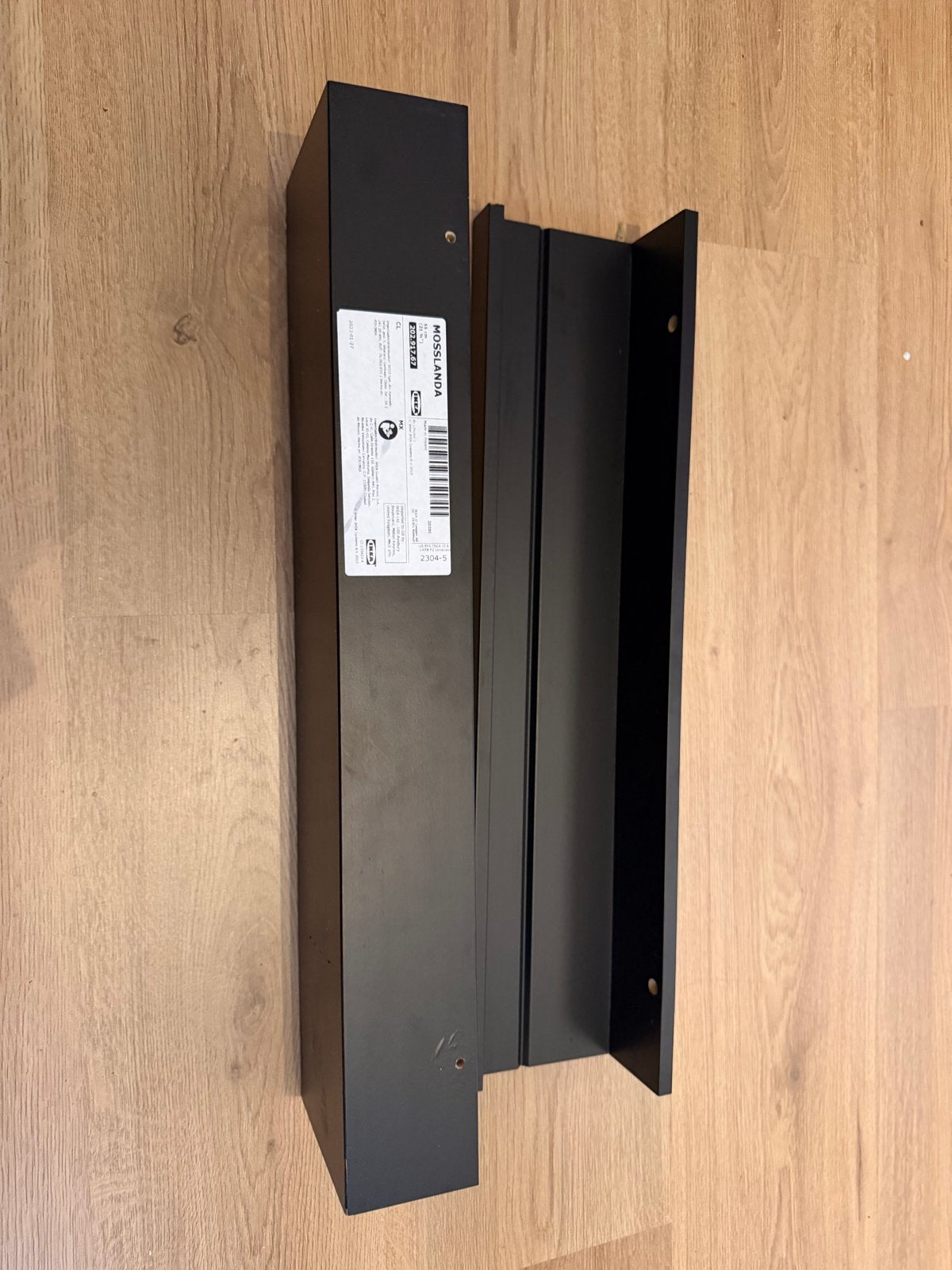 IKEA Mosslanda schilderijplank - Zwart (2 stuks), Ophalen, Gebruikt