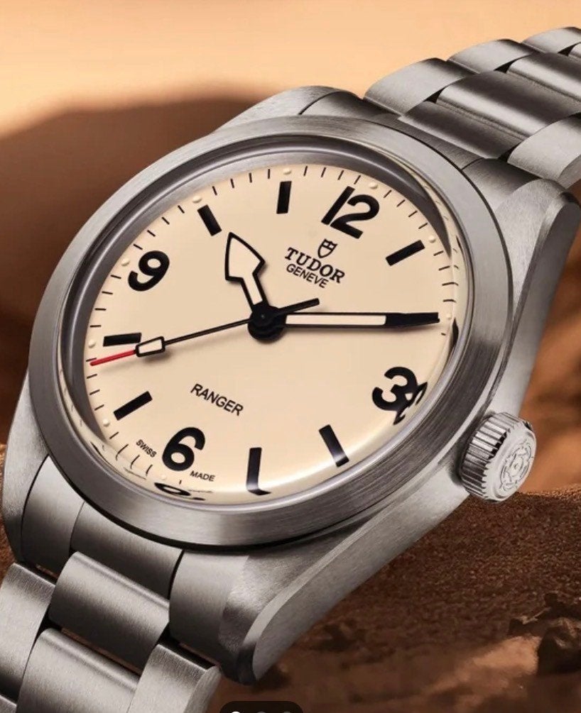 Tudor Ranger Dune White / automaat / T-fit sluiting / 39 mm, Staal, Staal, Polshorloge, Zo goed als nieuw