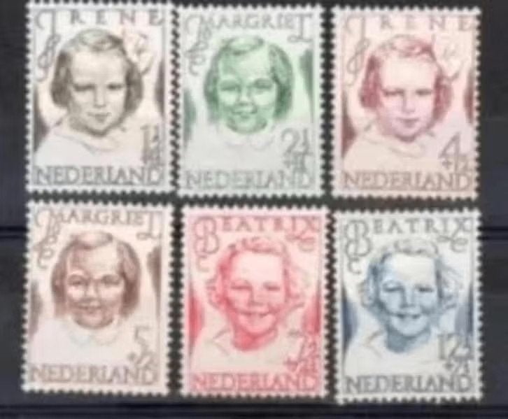 Nederland nvph 454 t/m 459 (ongebr), Postzegels en Munten, Postzegels | Nederland, Verzenden, Na 1940, Postfris