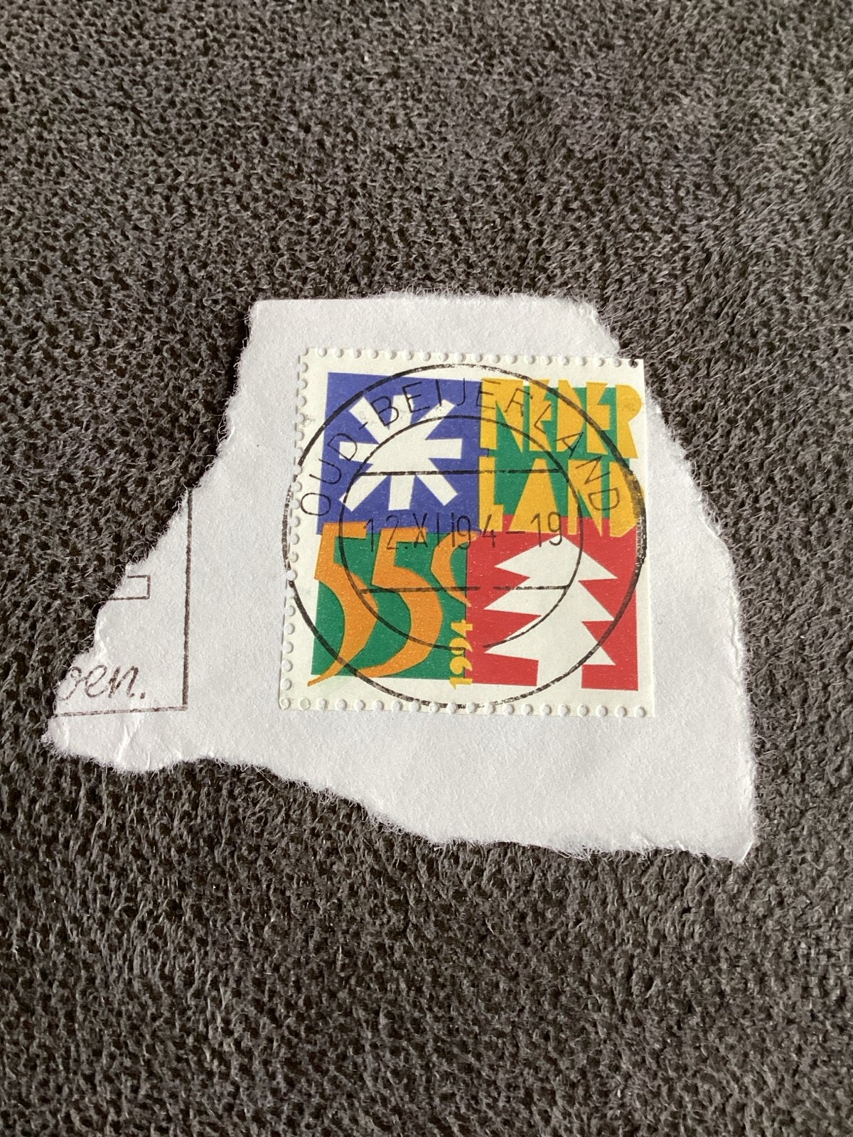 Oud Beijerland Postzegel 1994 - Gestempeld Oud Beijerland, Ophalen of Verzenden, Na 1940, Gestempeld