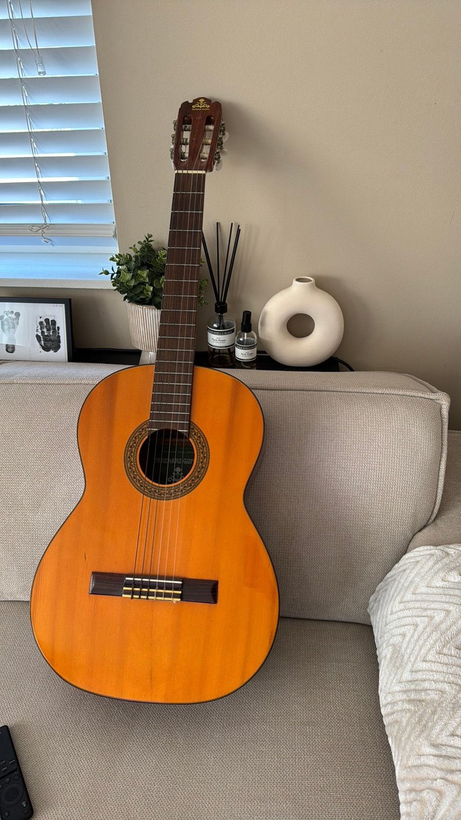 Vintage Takeharu G-85 klassieke gitaar, Ophalen, Zo goed als nieuw, Klassieke of Spaanse gitaar, Met koffer