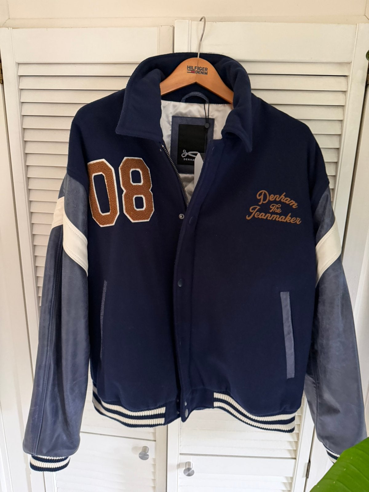 Nieuw Denham Varsity jacket L, Verzenden, Nieuw, Maat 48/50 (M), Blauw