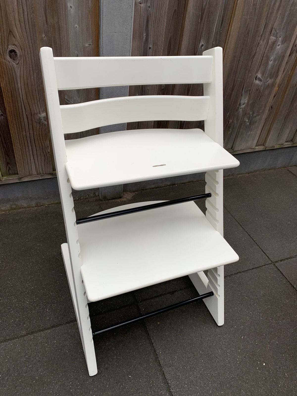 Stokke Tripp Trapp Wit, Kinderen en Baby's, Kinderstoelen, Ophalen, Zo goed als nieuw, Meegroeistoel, Aanschuifbaar