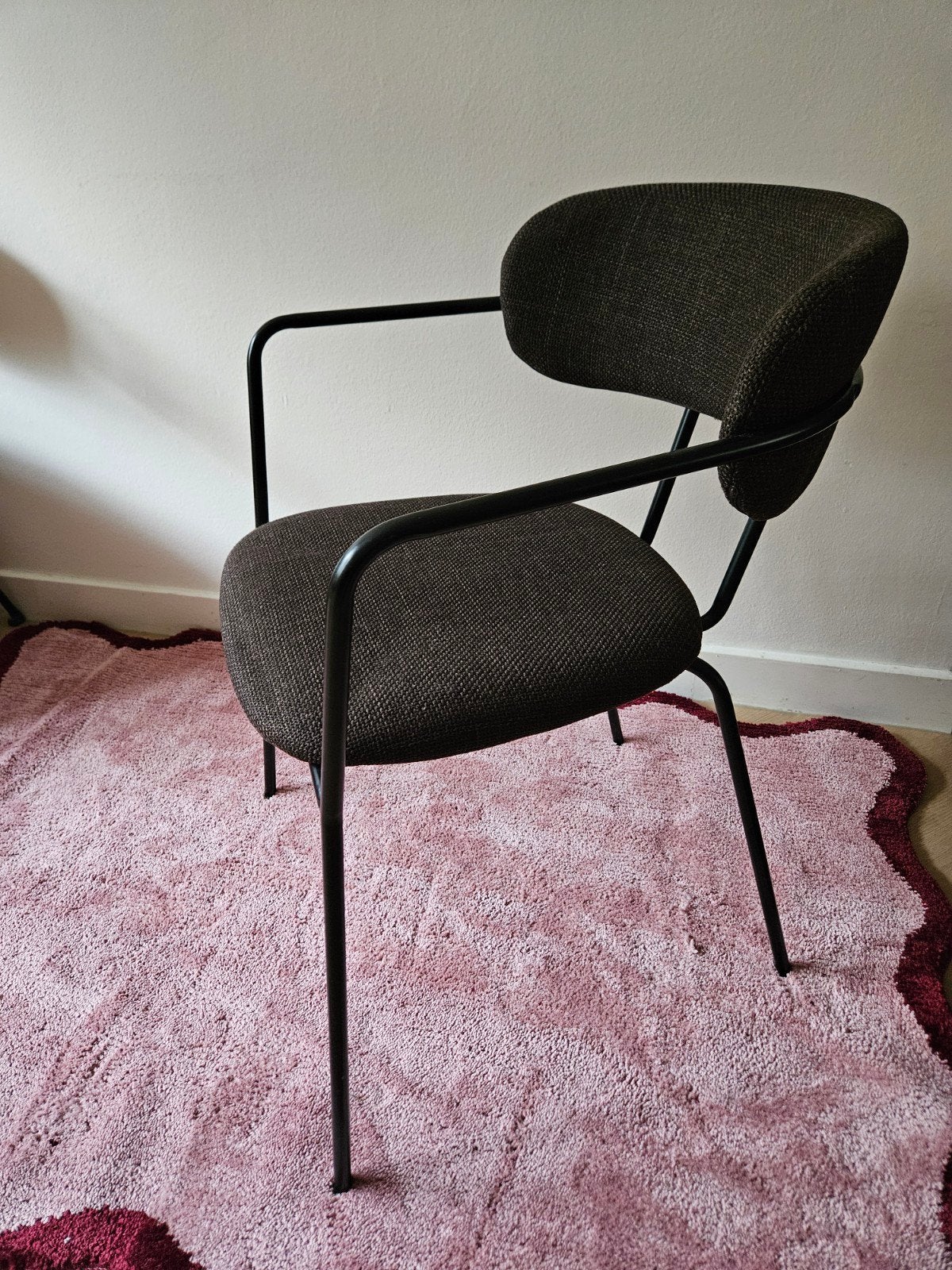 6 eetkamerstoelen met armleuning – €250 voor de set, Ophalen, Zo goed als nieuw, Grijs, Metaal