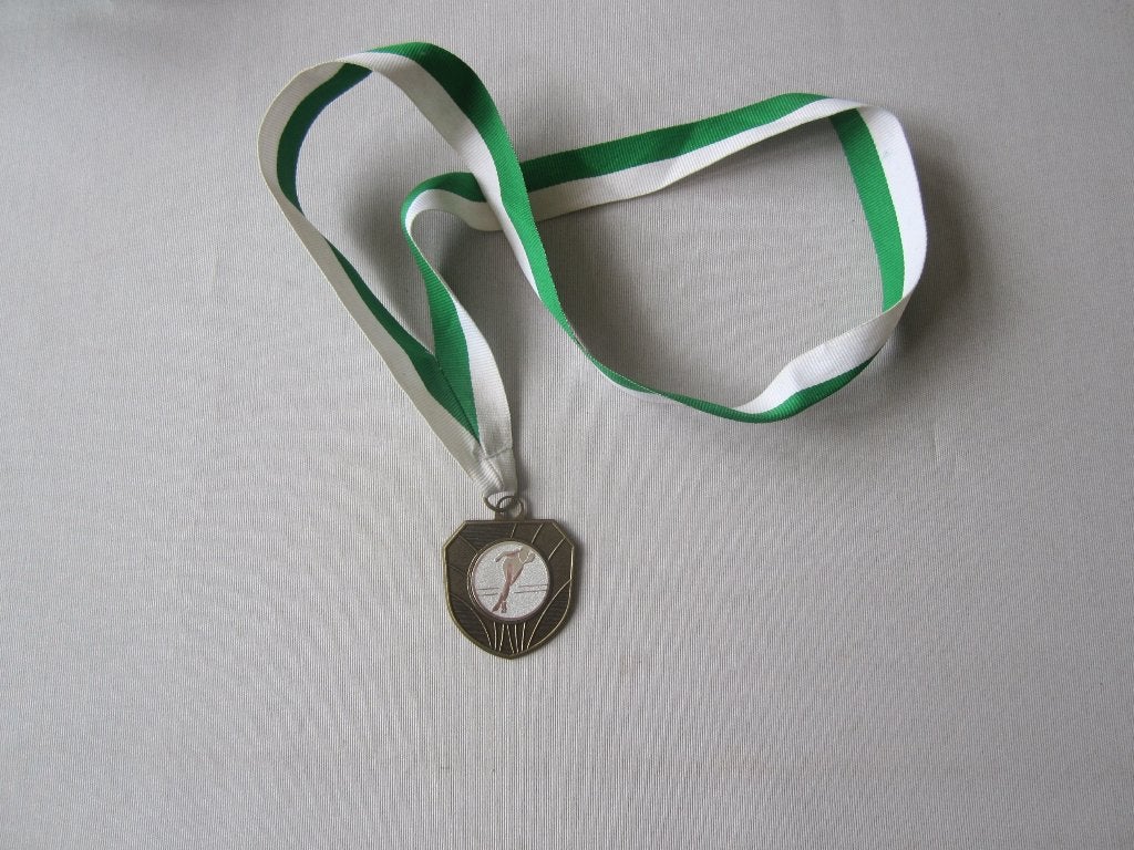 medaille schaatsen, Postzegels en Munten, Penningen en Medailles, Ophalen of Verzenden, Overige materialen, Nederland