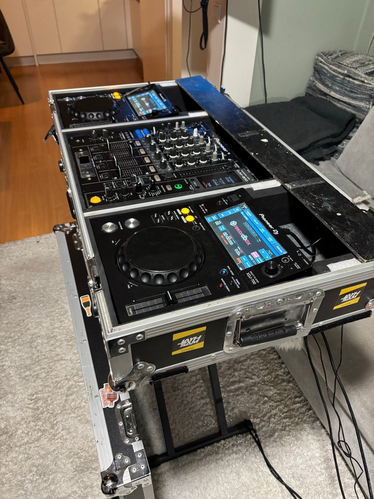 Complete Pioneer DJ Set (XDJ-700, DJM-800) met Flightcase, Muziek en Instrumenten, Ophalen of Verzenden, Gebruikt, Dj-set, Pioneer