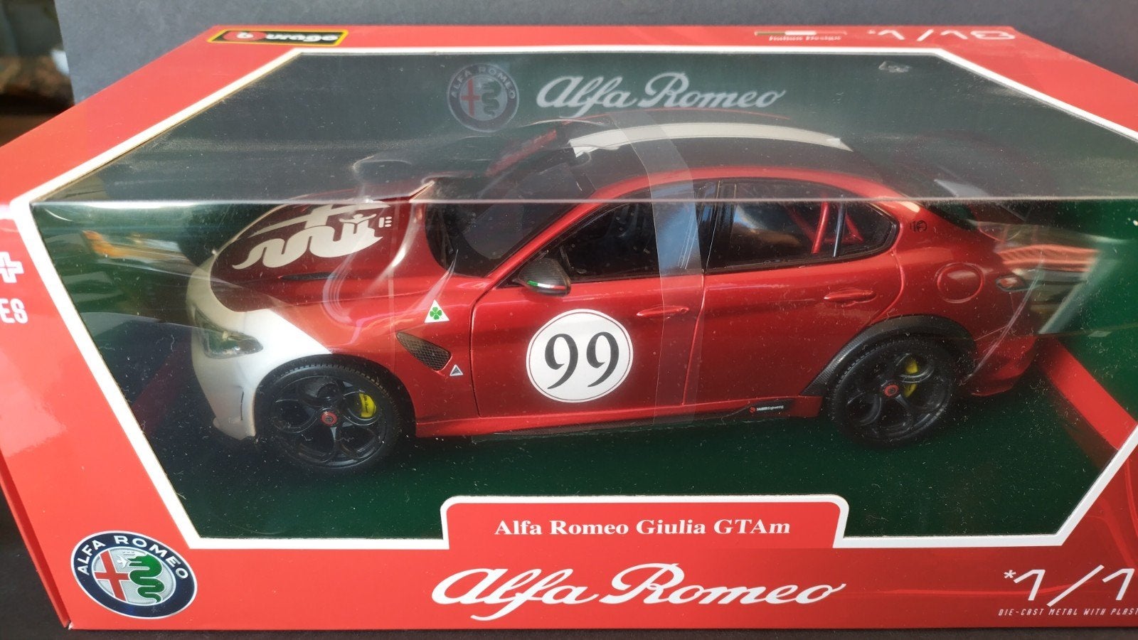 Alfa Romeo Giulia GTAm 1:18 Bburago Burago Pol, Auto, Verzenden, ., Nieuw