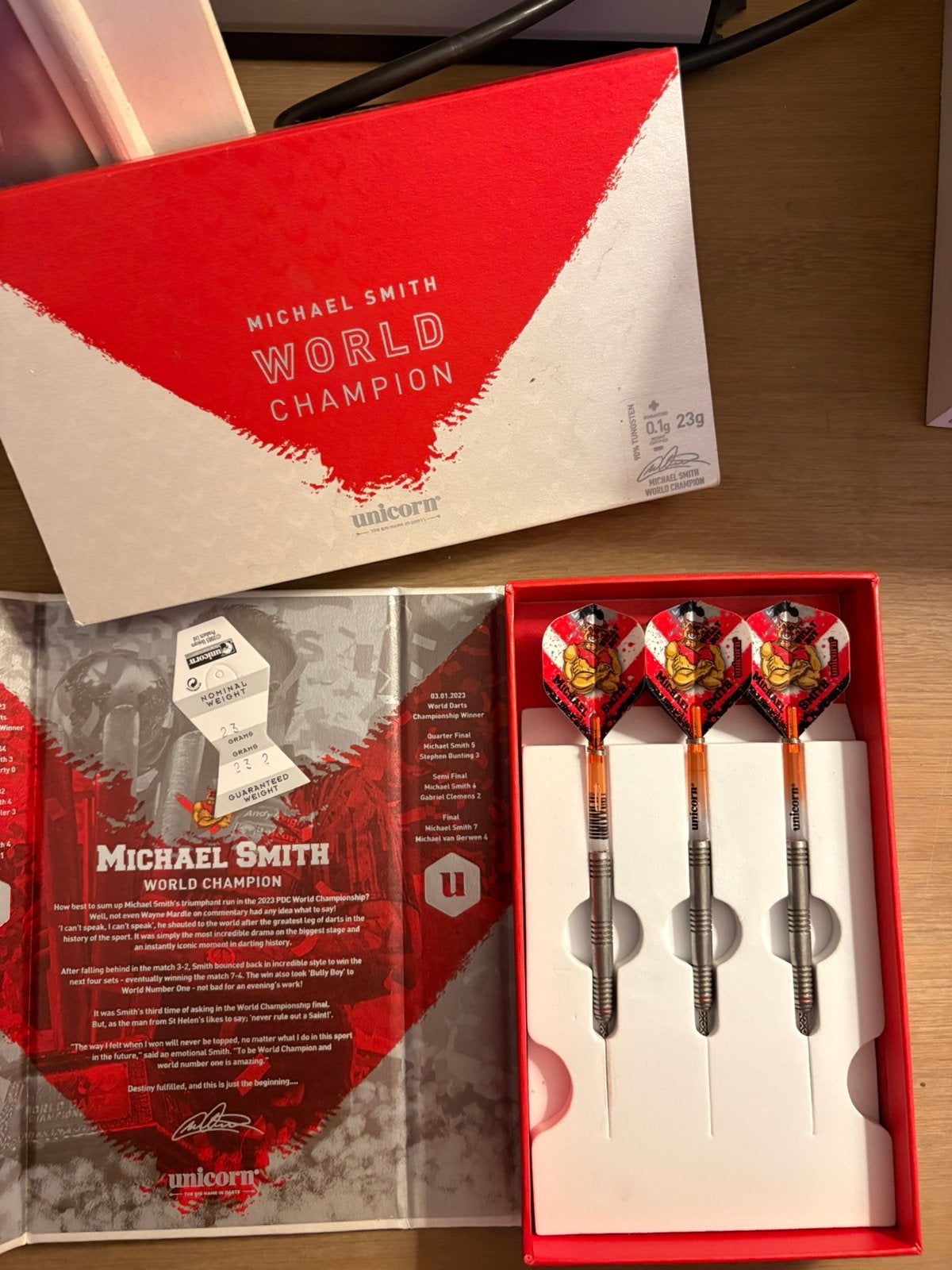 Micheal smith world champion unicorn, Ophalen of Verzenden, Gebruikt, Pijlen